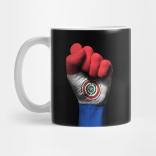 Flag of Paraguay on a Raised Clenched Fist Mug